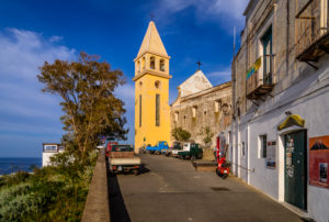 Italien, Sizilien, Liparische Inseln, Stromboli, Stromboli-Ort, Chiesa San Vincenzo Italien, Sizilien, Liparische Inseln, Stromboli, Stromboli-Ort, Chiesa San Vincenzo